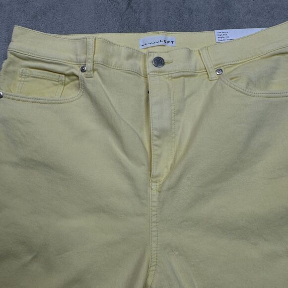LOFT BRAND NEW Jeans Women's Size 32 (W34xL26) Canary Yellow Raw Hem - Picture 14 of 16